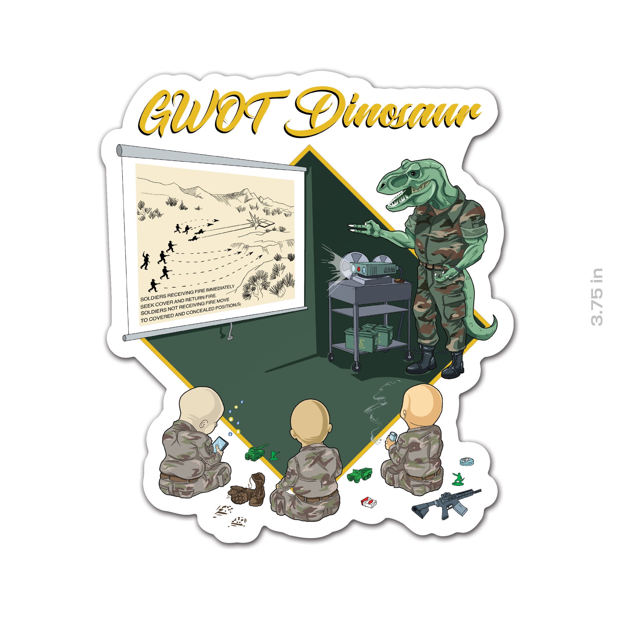 GWOT Dinosaur Sticker