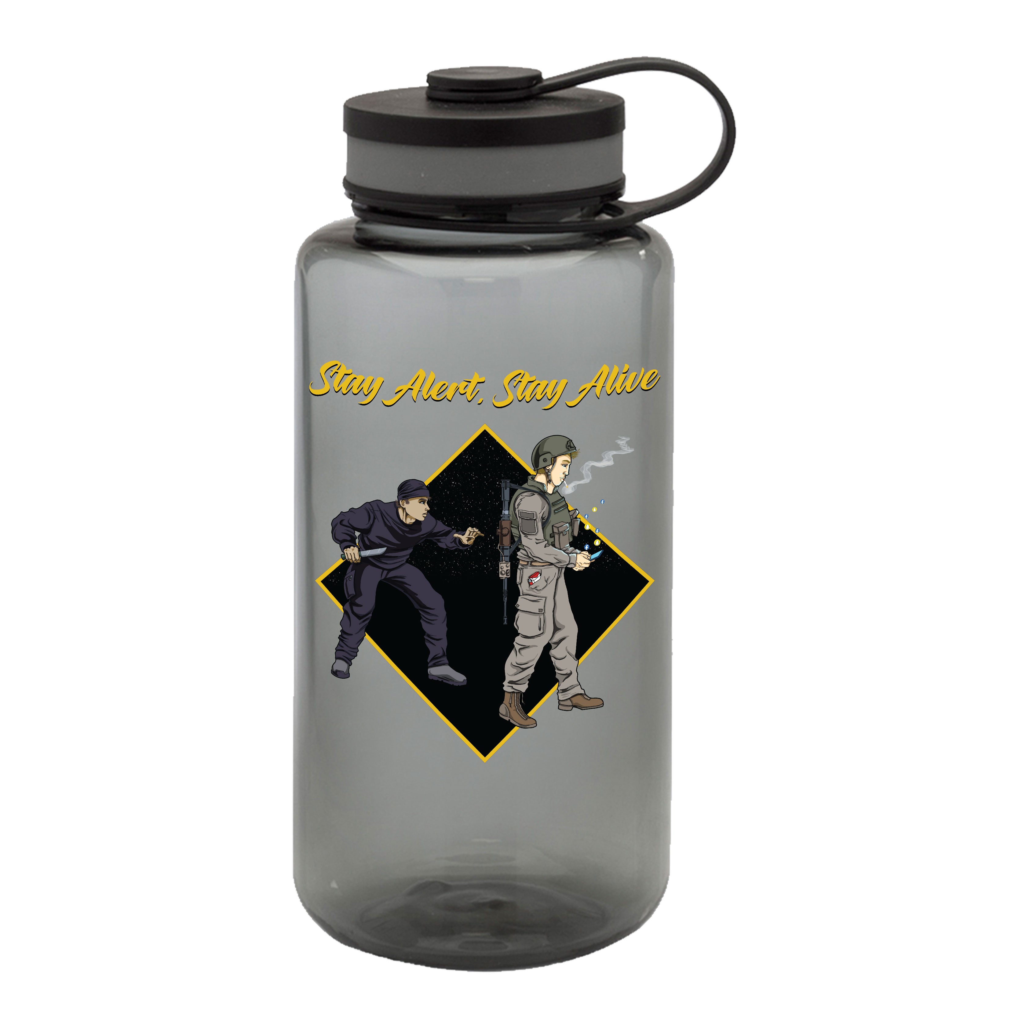 Stay Alert Stay Alive Water Bottle