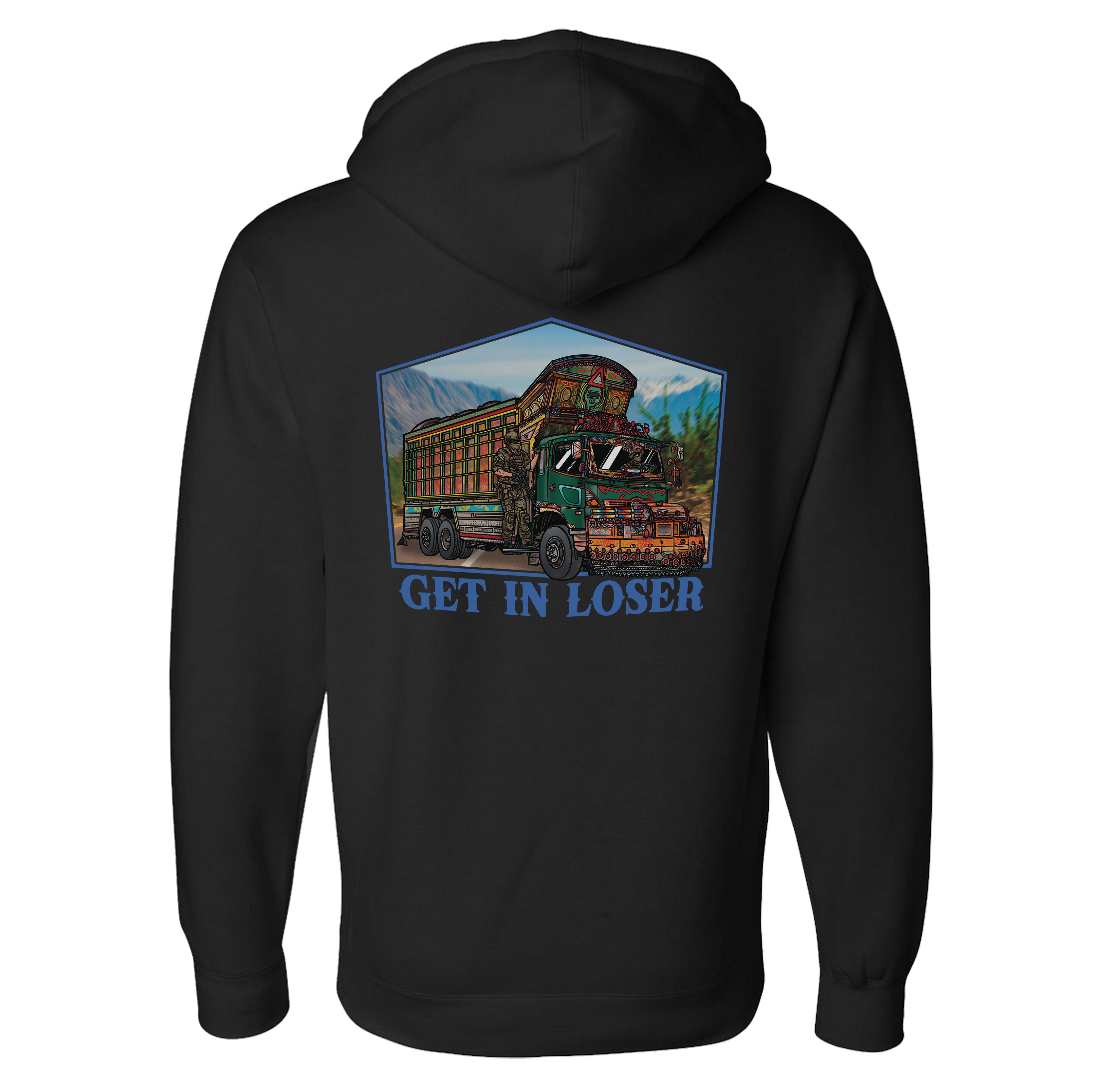 Jingle Truck Blue Hoodie