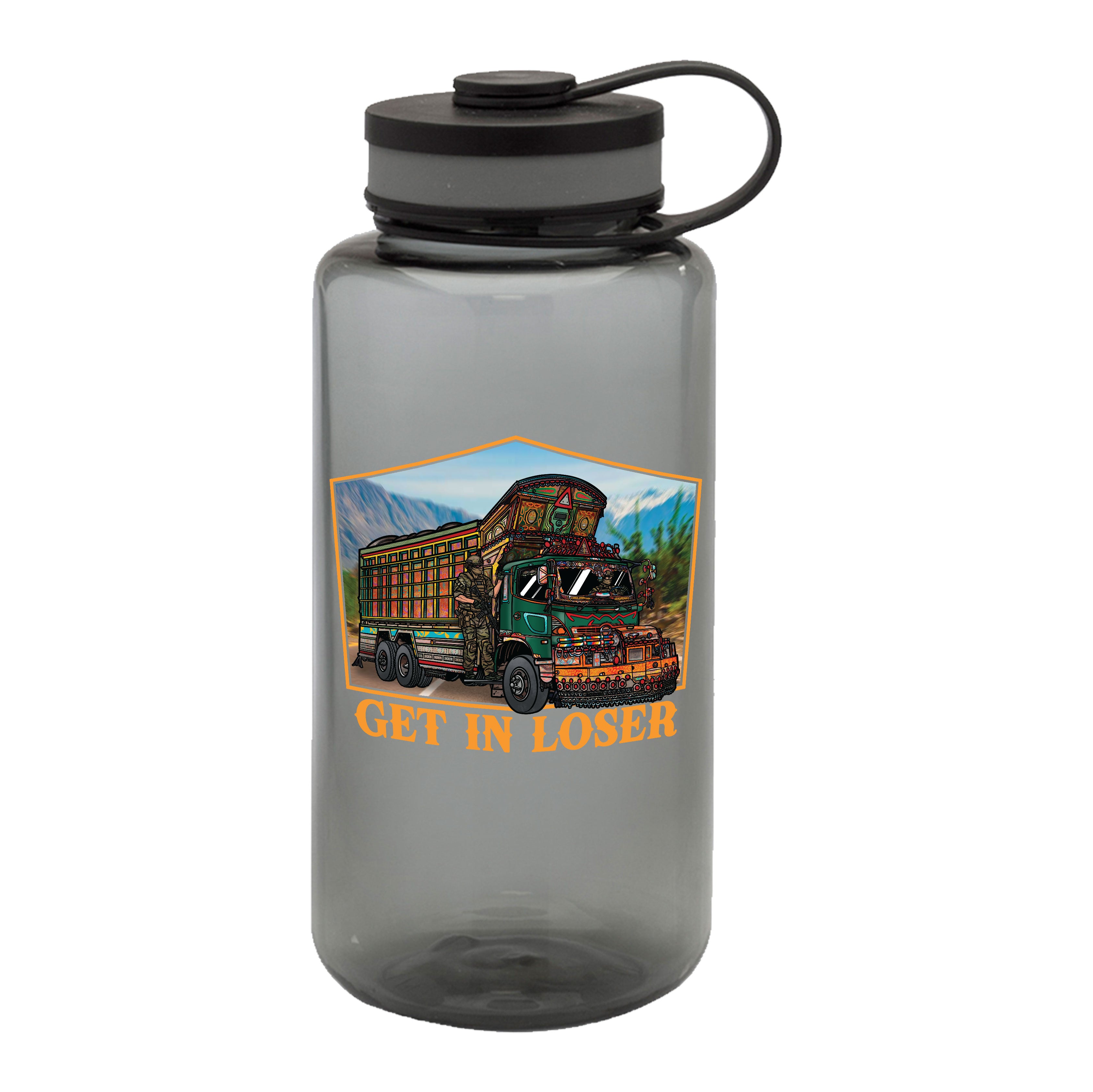 Jingle Truck Orange Water Bottle