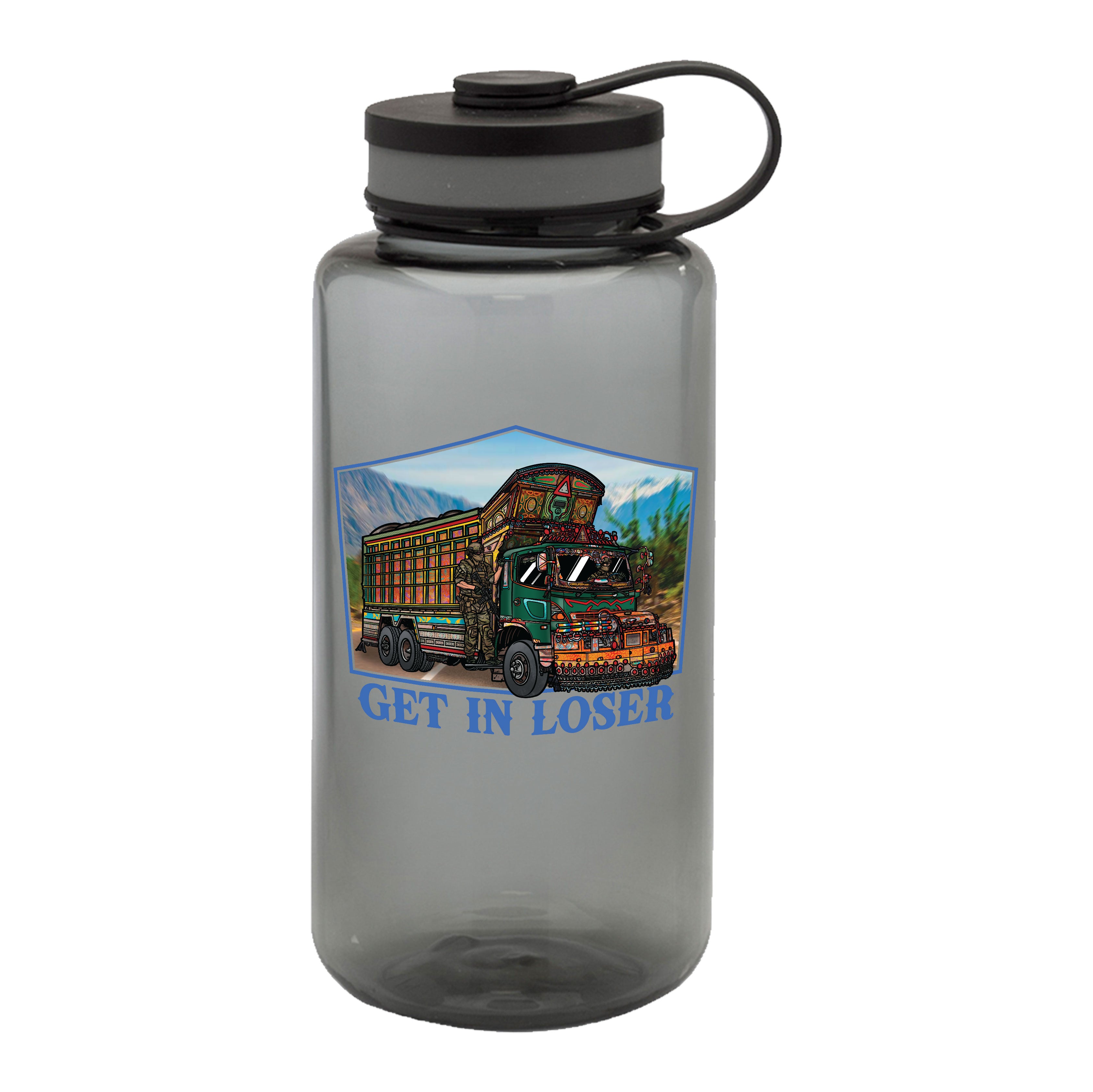 Jingle Truck Blue Water Bottle