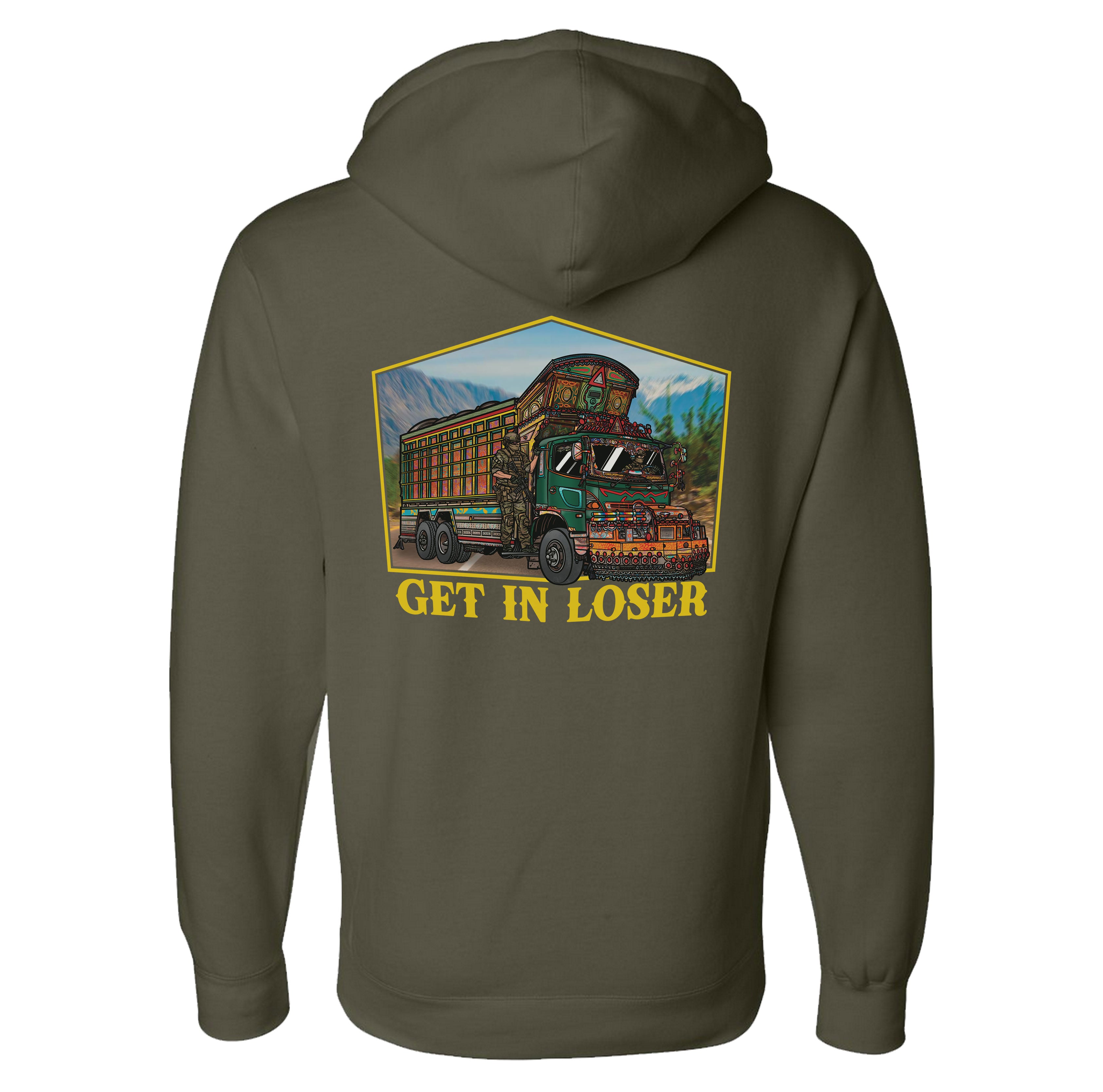 Jingle Truck Yellow Hoodie