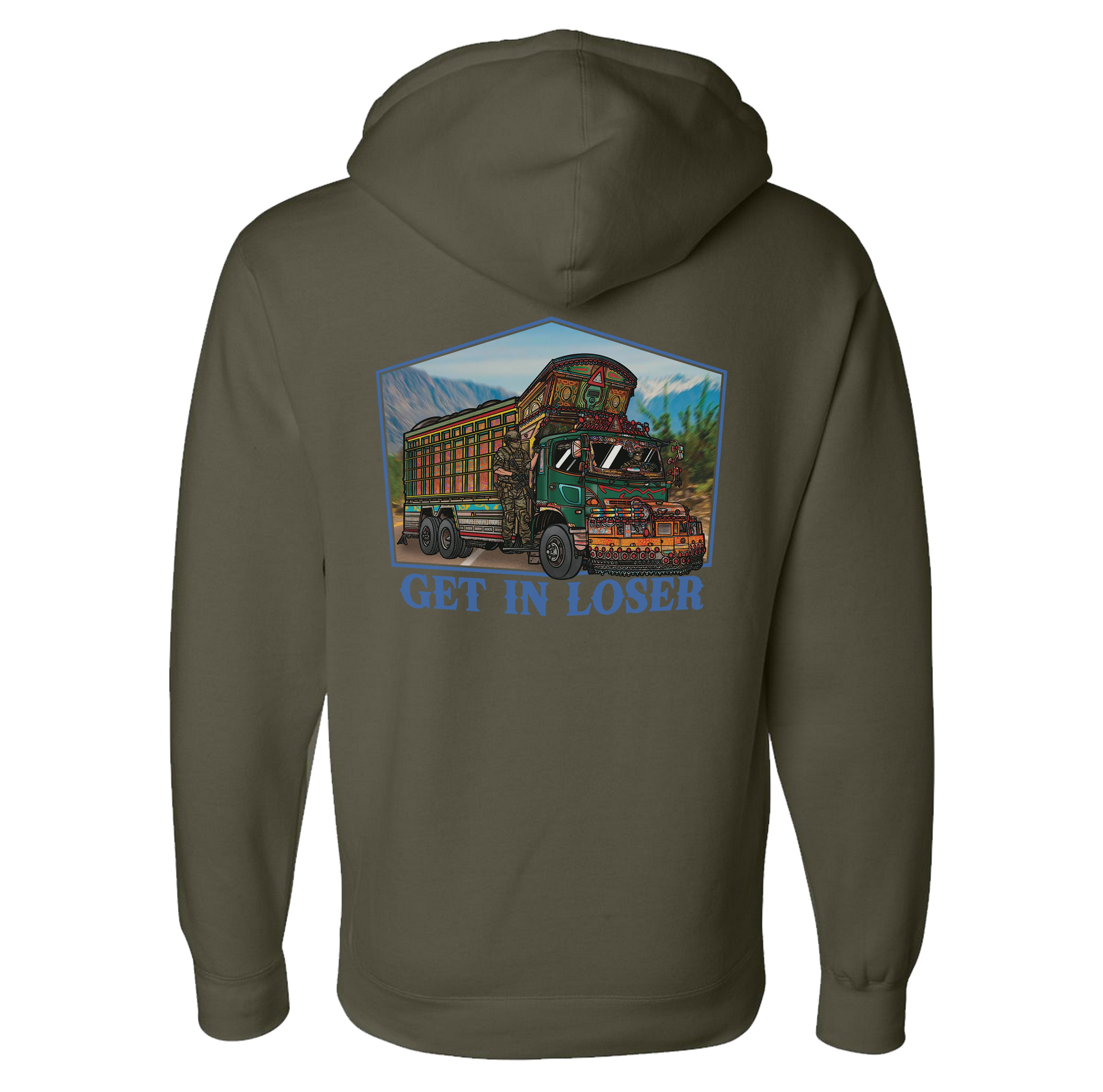Jingle Truck Blue Hoodie