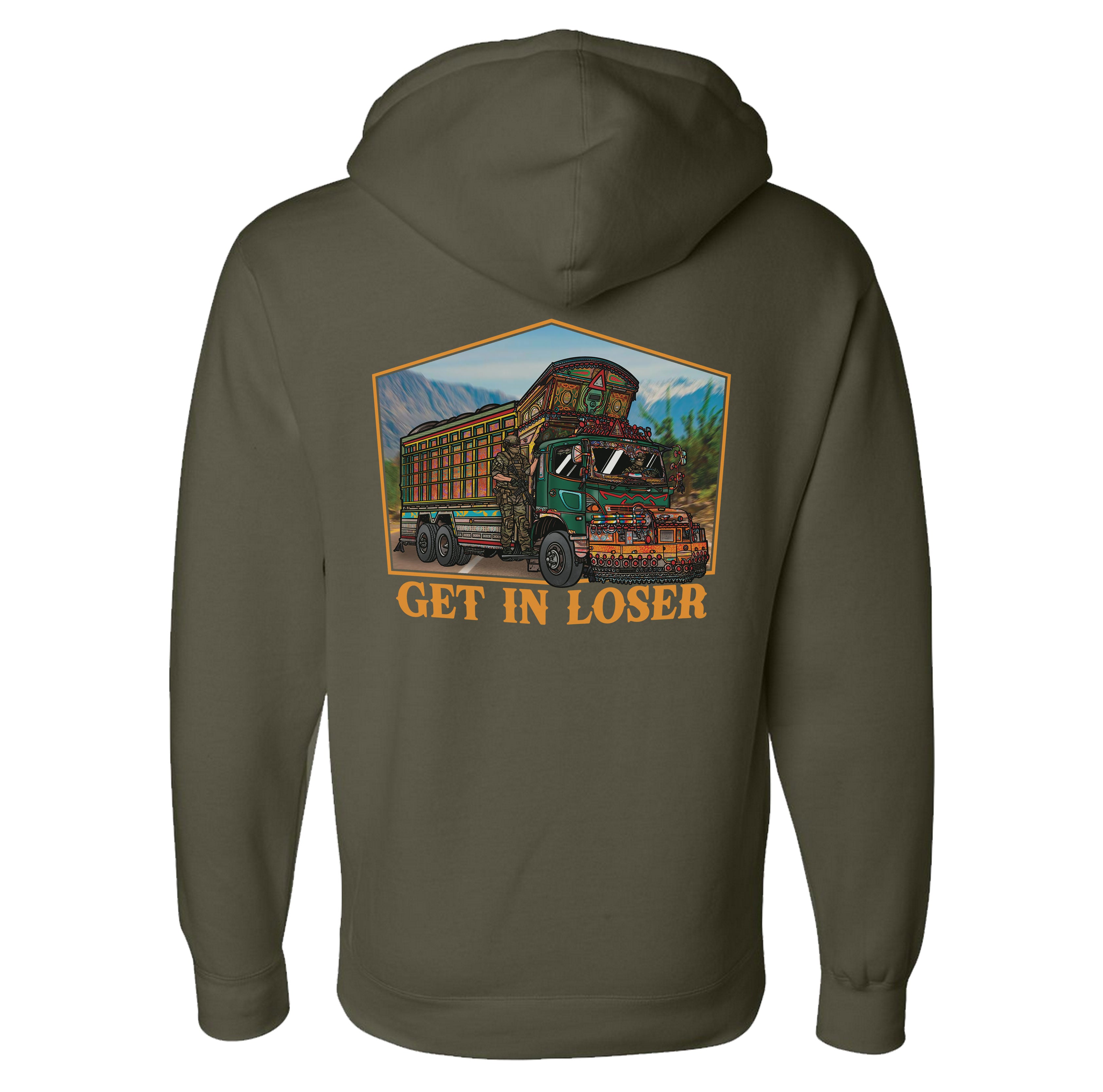 Jingle Truck Orange Hoodie