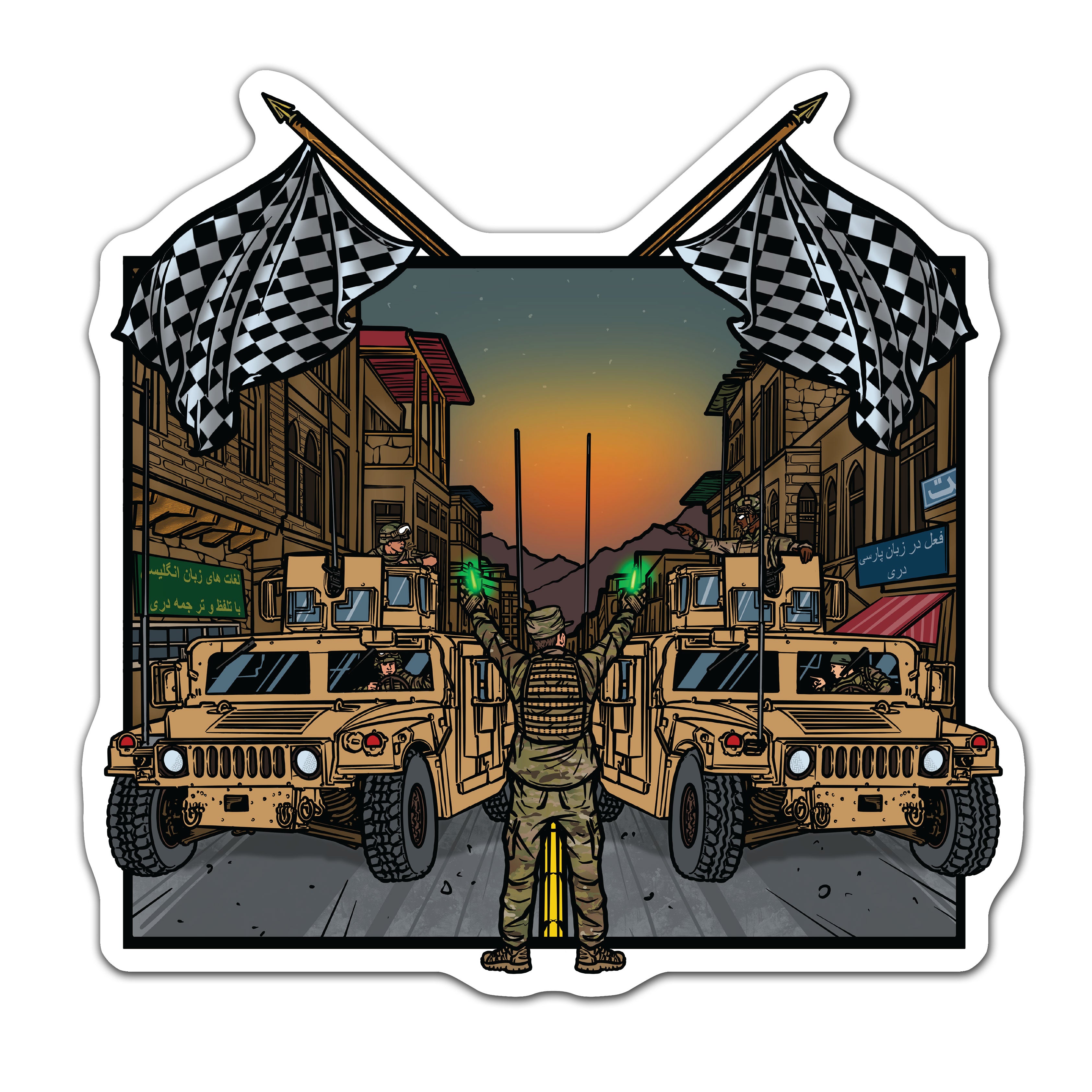 Baghdad Pinks Sticker