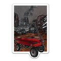 Little Red Wagon Sticker